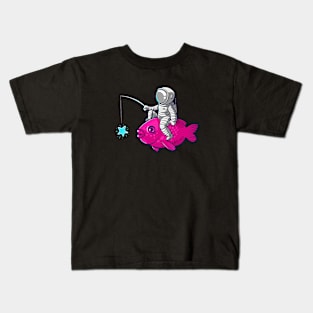 Astronaut on Fish Kids T-Shirt